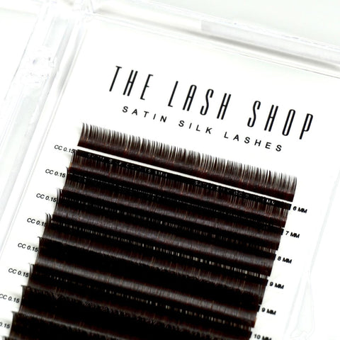 chocoolate satin silk 0.15mm lash tray