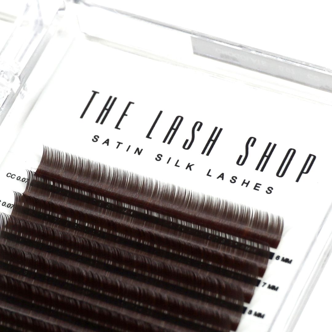 chocolate satin silk 0.07mm lash tray