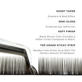 strip of espresso satin silk 0.12mm lashes with features