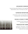 strip of espresso satin silk 0.07mm lashes with features