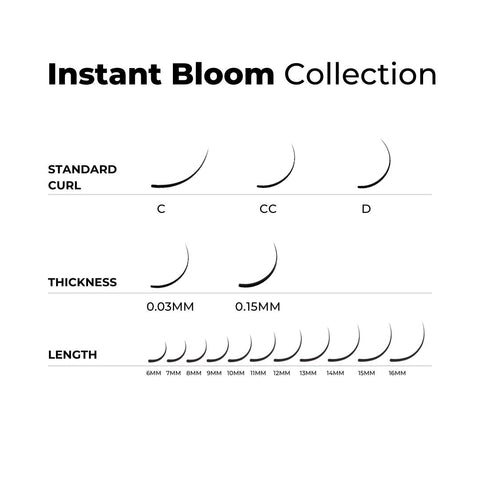 instant bloom lash chart