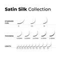 satin silk lash chart